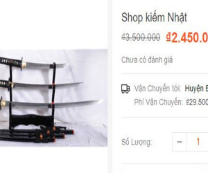 Tay chân giả, kiếm Nhật rao bán trên Lazada, Shopee, Sendo