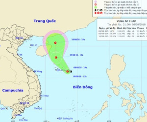 Dự báo thời tiết 9/8: Vùng áp thấp có thể mạnh thành áp thấp nhiệt đới