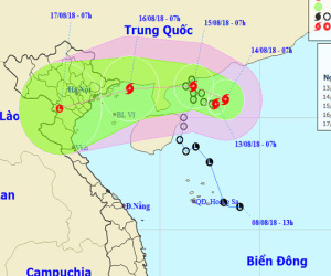 Áp thấp nhiệt đới ở biển Đông mạnh lên thành bão