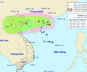 Dự báo thời tiết 14/8: Tâm bão nằm trên vùng biển Quảng Ninh - Nam Định