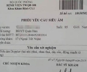 Cụ ông 85 tuổi được chỉ định siêu âm thai