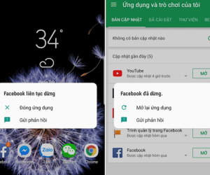 Facebook cho Android liên tục gặp lỗi tự văng ứng dụng