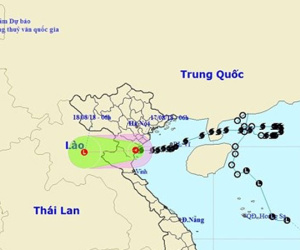 Bão số 4 suy yếu thành áp thấp nhiệt đới trên đất liền Thanh Hoá