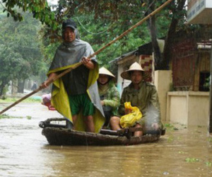 Hàng nghìn hộ dân thành phố Thanh Hóa ngập trong nước