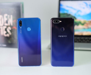Oppo F9 đọ dáng Huawei nova 3i - di động camera kép sáng giá tầm trung