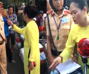 Chồng lái ô tô quá tốc độ bị thổi phạt, vợ chửi CSGT Bà Rịa - Vũng Tàu là 'chó'
