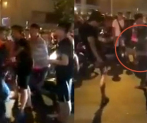 Video: Bị chủ nợ đánh nhừ tử khi xuống đường mừng Olympic Việt Nam thắng Bahrain