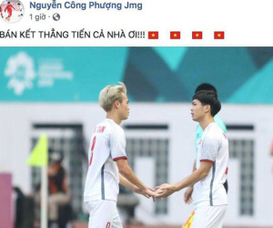 Văn Toàn, Công Phượng... mừng chiến thắng tưng bừng trên facebook
