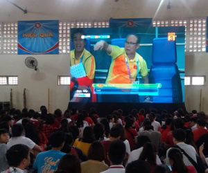 Chảo lửa người hâm mộ tại các trường Đại học cờ hoa rộn ràng, sẵn sàng tiếp sức cho Olympic Việt Nam