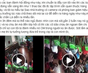 Công an vào cuộc vụ cô giáo mầm non để gần chục học sinh đánh 1 em