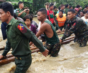 Myanmar: Vỡ đập, 100 ngôi làng ngập trong nước lũ