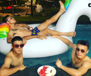 Bùi Tiến Dũng, Quang Hải, Hà Đức Chinh khoe ảnh nghỉ dưỡng sau giải đấu chất như Rich Kid mới nổi
