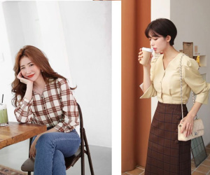 Váy áo kẻ giúp nàng đi chơi hay công sở đều xinh