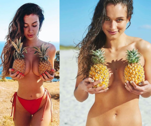 Bikini bằng…dứa đang là xu hướng thống lĩnh mạng xã hội