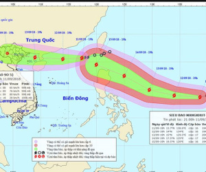 Dự báo thời tiết 12/9: Bão số 5 mạnh lên, nín thở chờ siêu bão Mangkhut