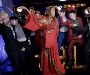 Tyra Banks phấn khích nhảy hit Idol cùng BTS trong hậu trường America's Got Talent