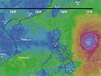 Video: Dự báo ngày 13/9 về đường đi của siêu bão Mangkhut