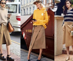 Tạm cất những thiết kế mỏng manh mềm mại, chân váy mùa thu năm nay lại thiên về kiểu đứng dáng thế này