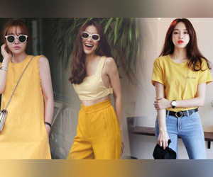 Sắc vàng được phái nữ yêu chuộng cho trang phục thu