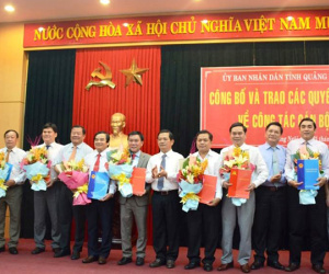 Quảng Ngãi: Bổ nhiệm, luân chuyển nhiều cán bộ sở, ngành và huyện