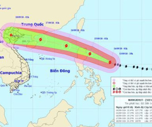Tin mới nhất về siêu bão Mangkhut: Hoàn lưu bão gây mưa rất to