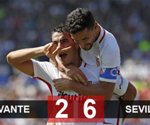 Yedder lập hat-trick giúp Sevilla hủy diệt Levante