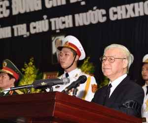 Điếu văn của Tổng Bí thư tại Lễ truy điệu Chủ tịch nước Trần Đại Quang