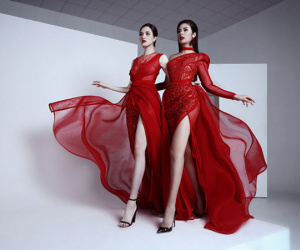 Ngọc Hân, Hoàng Anh khoe chân dài với váy xẻ cao