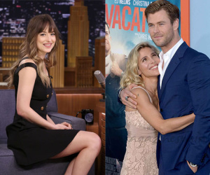 Vợ của 'Thor' Chris Hemsworth dằn mặt mỹ nhân 50 Sắc Thái vì lo bị giật chồng?