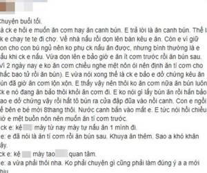 Góc đỏng đảnh: Nhờ chồng nấu bún xong lại đòi ăn cơm, vợ trẻ bị dân mạng mắng tới tấp