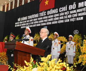Điếu văn và lời đáp từ xúc động tiễn đưa nguyên Tổng bí thư Đỗ Mười
