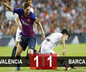 Valencia 1-1 Barca: Khách không thắng 4 trận tại La Liga