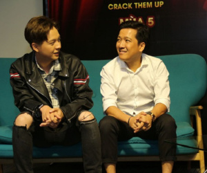 Trường Giang - Ngô Kiến Huy bỏ họp báo Thách thức danh hài nửa chừng để chạy show