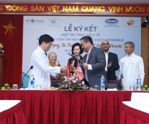 Lễ ký kết hợp tác trao đổi y tế giữa MD1World và  Bệnh viện Tim Hà Nội - Chương trình 'Tiếng vọng từ trái tim'