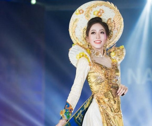Phương Nga dẫn đầu bình chọn sau phần thi Quốc phục tại Miss Grand International 2018