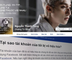 Sơn Tùng M-TP bị Facebook vô hiệu hóa trang cá nhân?