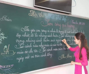 Khi giáo viên tiểu học đi thi viết chữ đẹp: Không máy in hay font chữ xịn sò nào có thể sánh ngang với bàn tay cô giáo!