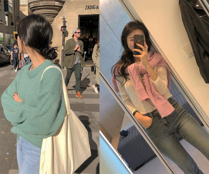 Thu Đông năm nay bạn cứ mua áo len màu mè đi, không mặc hết thì cũng dùng để quàng vai siêu xinh