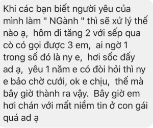 Choáng vì bạn gái giữ gìn bao lâu hóa ra là 'tay vịn', chàng trai còn bị mỉa mai tơi tả vì cách biết sự thật