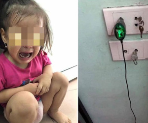 Bố mẹ nghe tiếng con gái khóc ré, chạy ra thì thấy điều khủng khiếp trong ổ điện