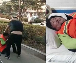 Phụ huynh Trung Quốc đánh lao công vì cản con đi vệ sinh ngoài đường
