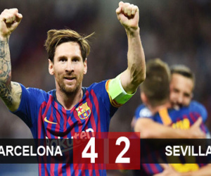 Barcelona 4-2 Sevilla: Messi tỏa sáng và... chấn thương