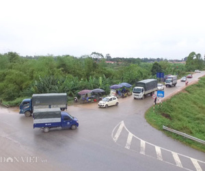Đê tả sông Đuống 'oằn mình' gánh hàng ngàn lượt xe tránh trạm BOT