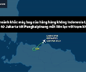 Video đồ họa: Khoảnh khắc máy bay Indonesia chở 189 người mất liên lạc