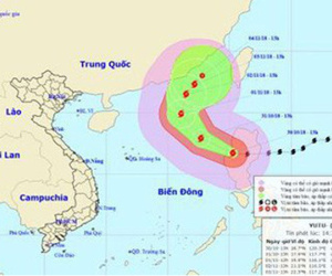 Bão Yutu gây mưa lớn, gió giật cấp 10-11 trên Biển Đông