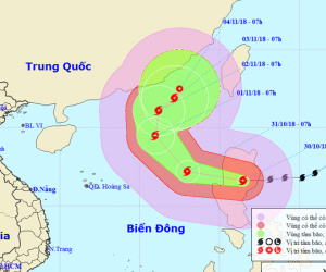 Bão Yutu giật cấp 15 vượt đảo Luzon vào Biển Đông
