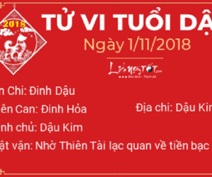 Tử vi Thứ 5 ngày 1/11/2018 của 12 con giáp: Dần, Tý có điềm báo xấu, Dậu tiền vào như nước