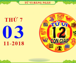 Tử vi Thứ 7 ngày 3/11/2018 của 12 con giáp: Mão gặp cú sốc lớn, Dần có lộc rơi vào đầu