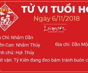 Tử vi Thứ 3 ngày 6/11/2018 của 12 con giáp: Hợi chịu vạ miệng, Dần làm đâu phất đó