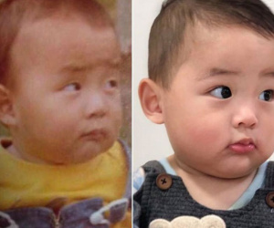 Mẹ bỉm sữa đua nhau khoe ảnh giống nhau đáng kinh ngạc của bố và con, photocopy cũng chỉ đến thế này là cùng